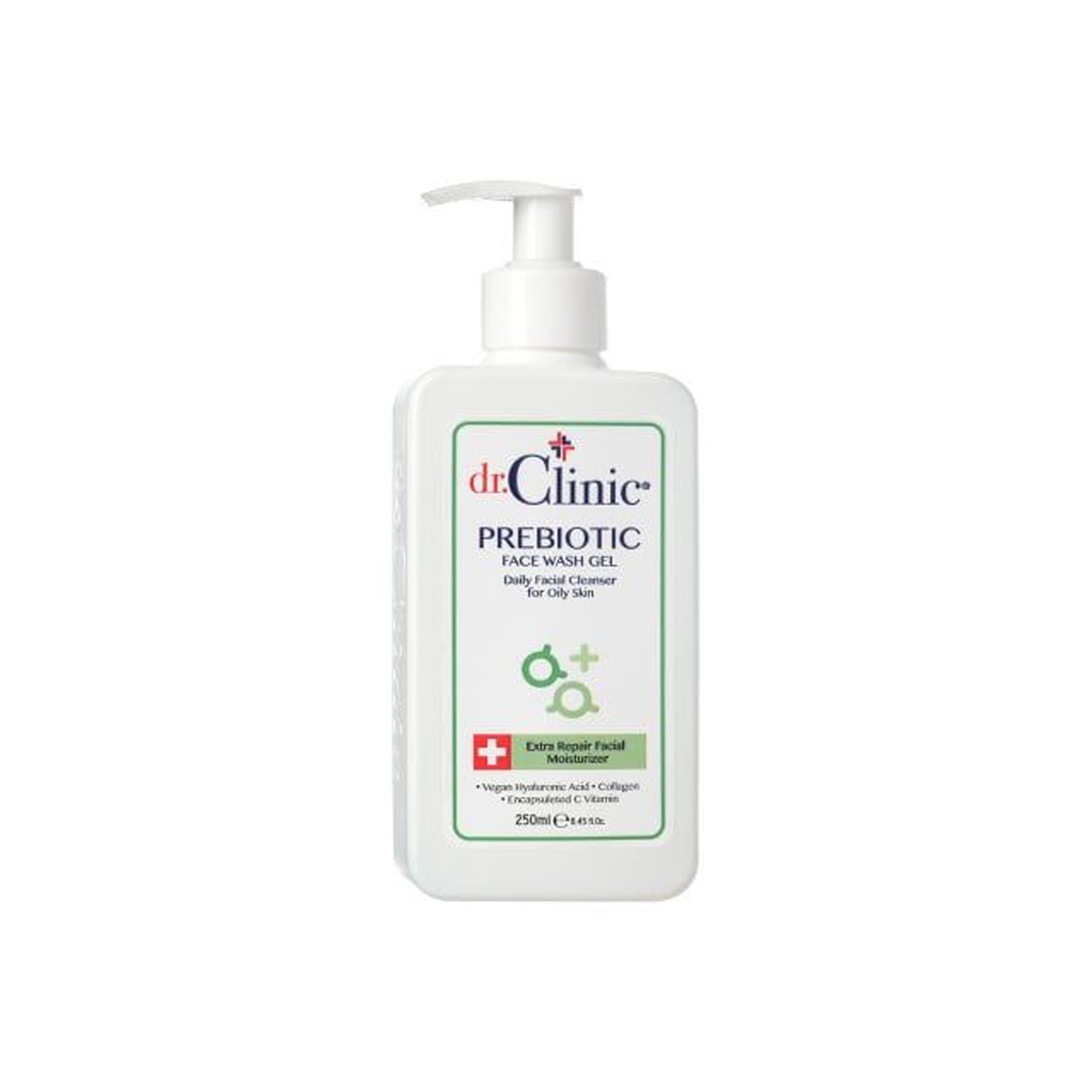 Dr. Clinic Prebiotic Face Wash Gel for Oily Skin 250 ML (GREEN)